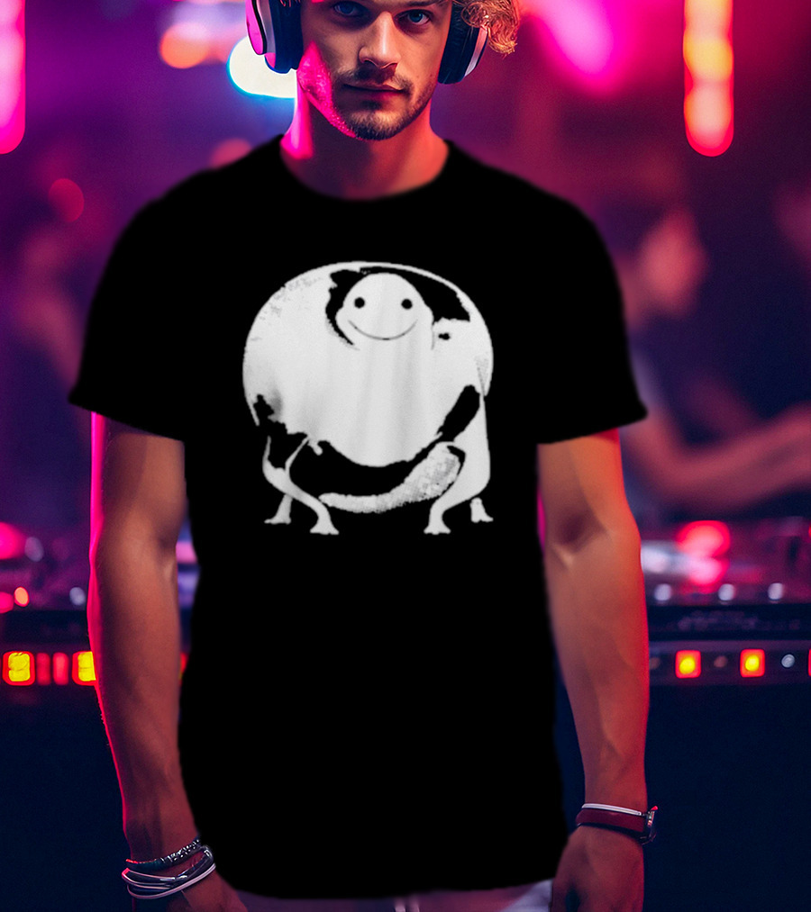 Marble City Pizza Cow Happy Black And White Smiling Cow T-Shirt