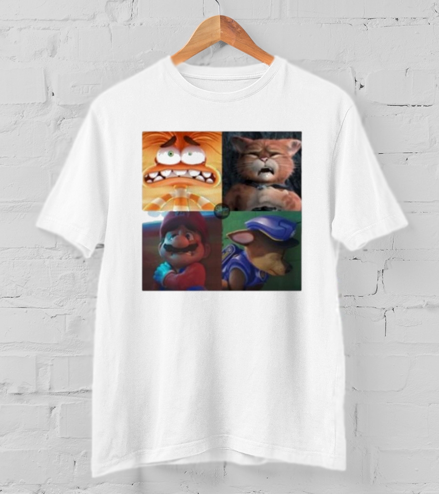 Panic Attack Anxiety Inside Out Puss In Boots Mario Paw Patrol Quartet T-Shirt