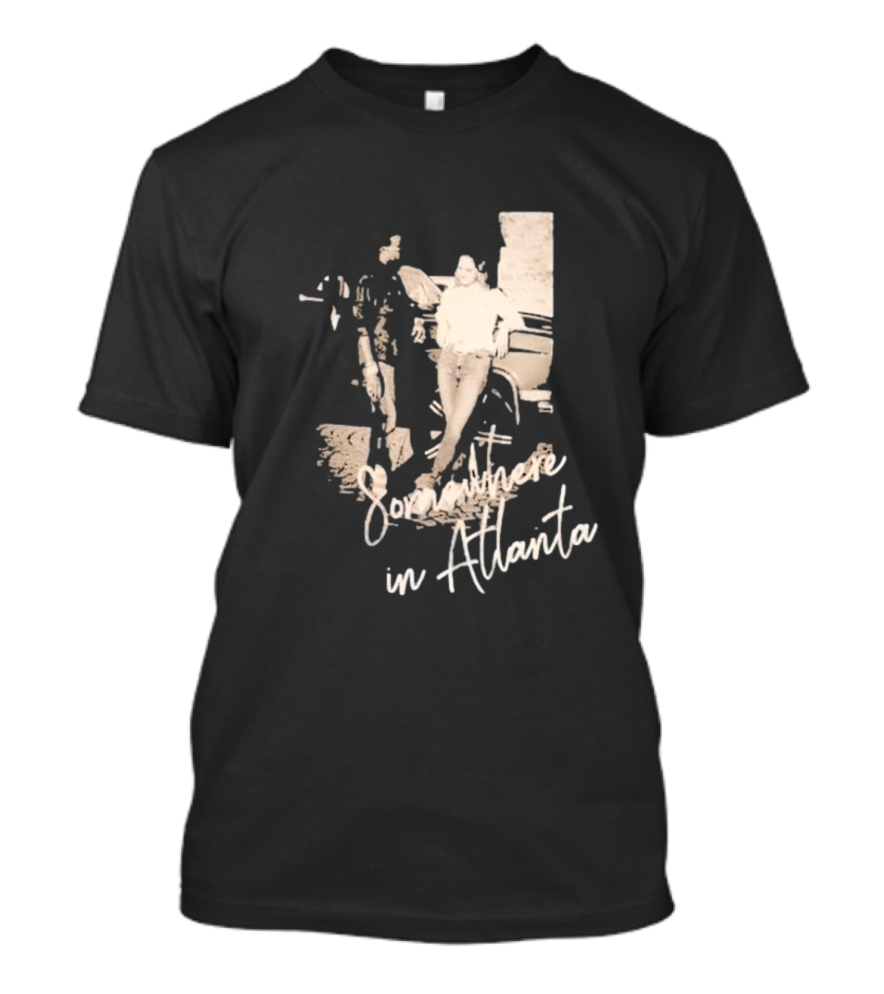 Somewhere In Atlanta Retro Car Scene T-Shirt