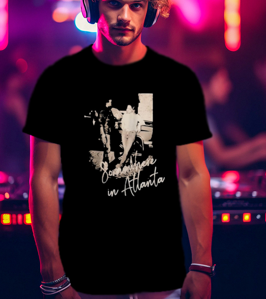 Somewhere In Atlanta Retro Car Scene T-Shirt