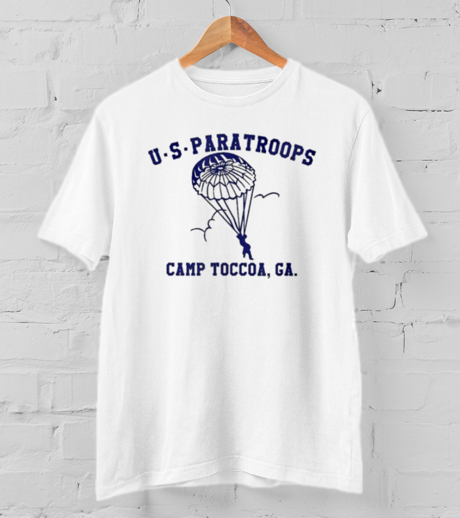 U S Paratroops Camp Toccoa Ga Parachute Iconic T-Shirt