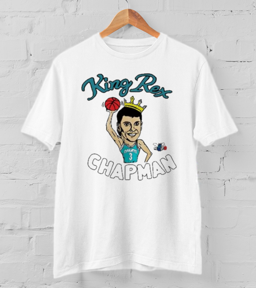 King Rex Chapman Basketball Legend With Crown And Ball In Charlotte 3 Jersey T-Shirt