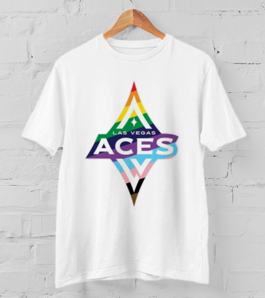 Las Vegas Aces Pride Rainbow Logo T-Shirt