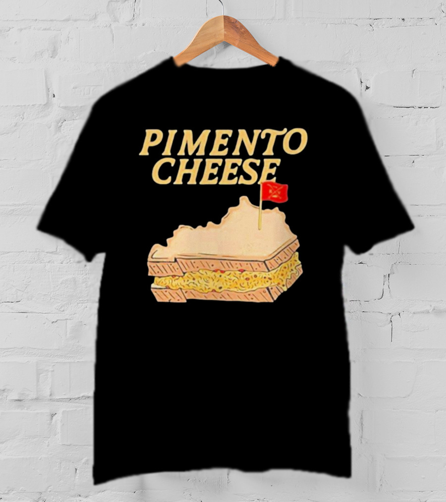 Pimento Cheese Sandwich With Kentucky Shape And Flag T-Shirt