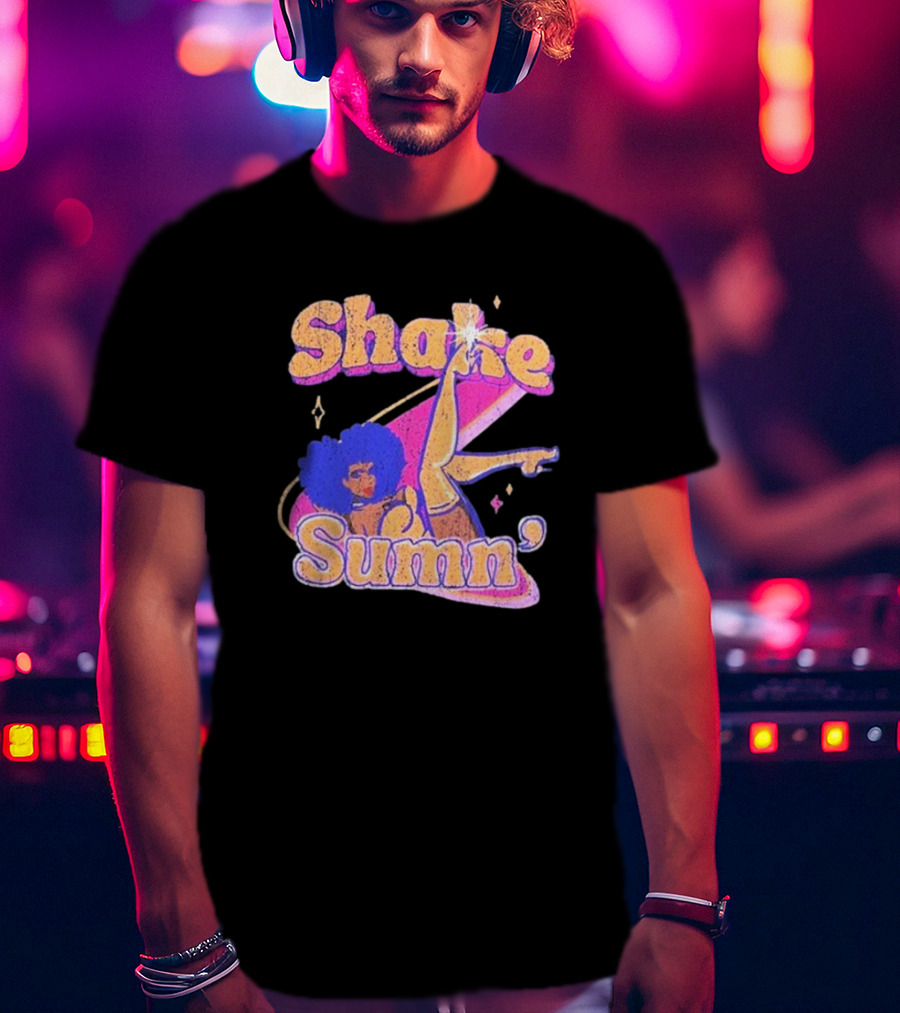Zero Fatigue Shake Sumn Vibrant Retro Dance Vibes T-Shirt