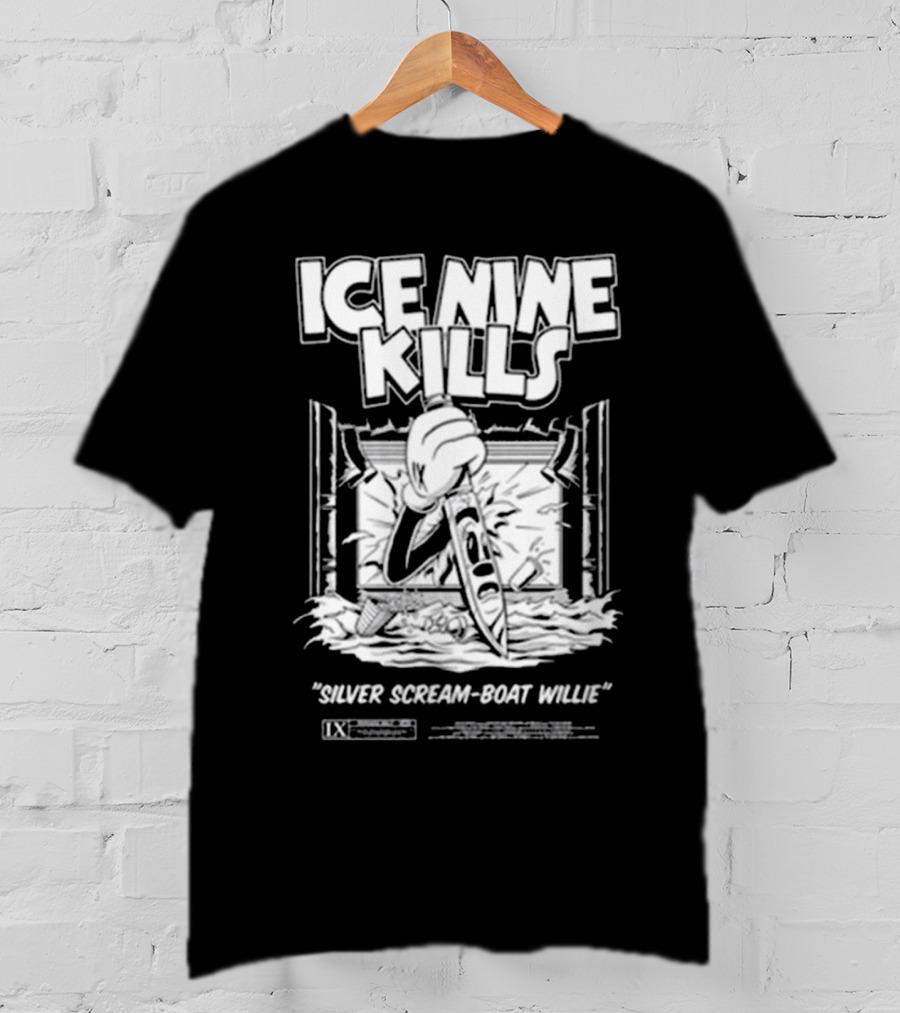 ICE NINE KILLS Silver Scream-Boat Willie IX Merchandise T-Shirt