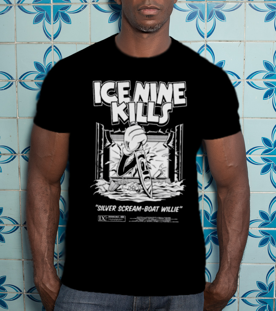 ICE NINE KILLS Silver Scream-Boat Willie IX Merchandise T-Shirt