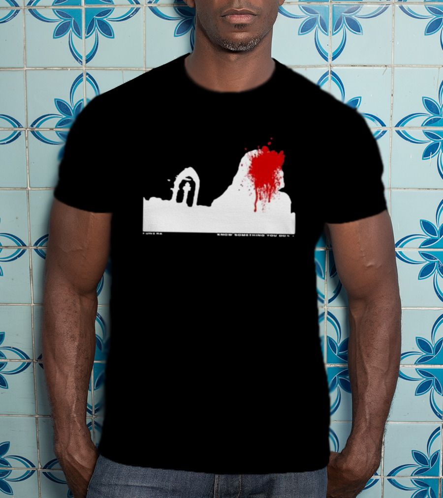 Siqaeda Funeral I Know Something You Don’t Red Splatter Archway Scene T-Shirt