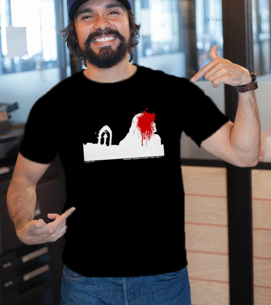 Siqaeda Funeral I Know Something You Don’t Red Splatter Archway Scene T-Shirt