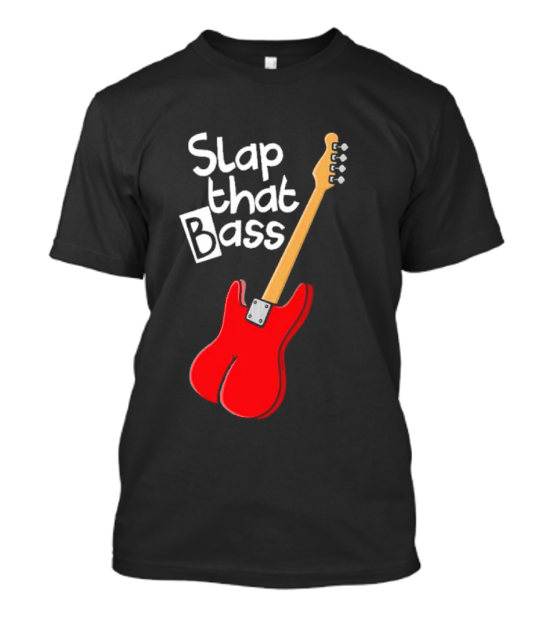 Slap That Bass Red Electric Guitar T-Shirt