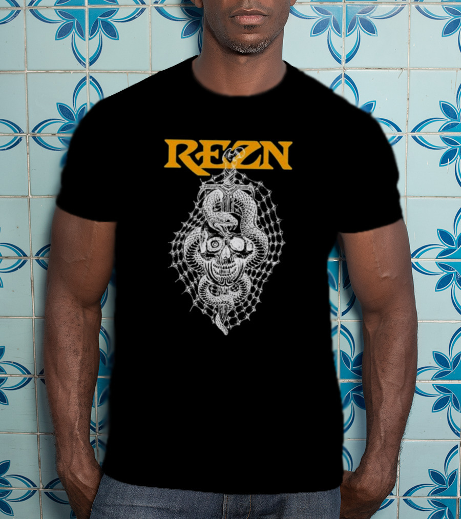 Hello Rezn Skull And Snake Web T-Shirt