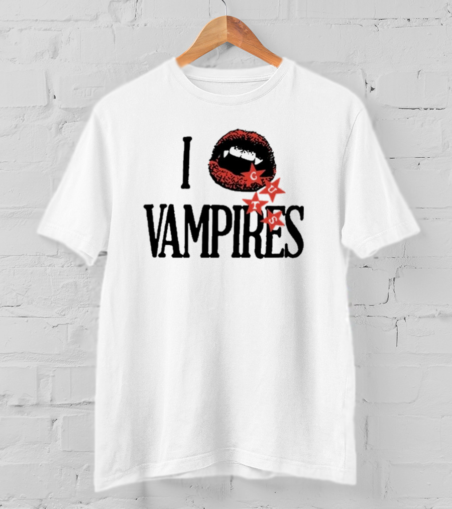 Olivia Rodrigo GUTS I Love Vampires Mouth Stars T-Shirt