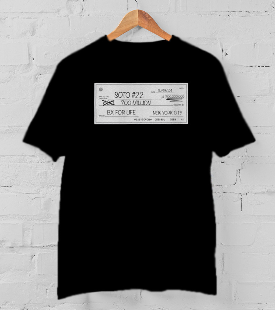 New York Yankees Soto #22 700 Million BX For Life New York City T-Shirt