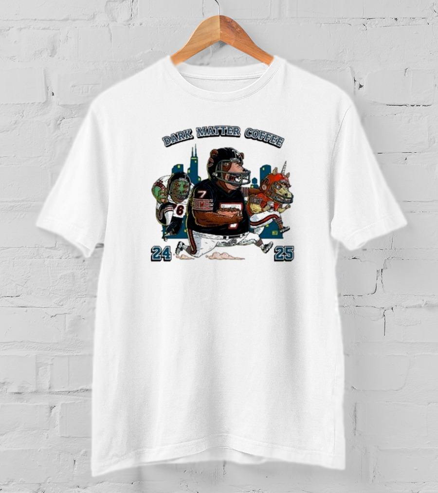 Dark Matter Coffee Da Beans 24 25 Football Monsters T-Shirt