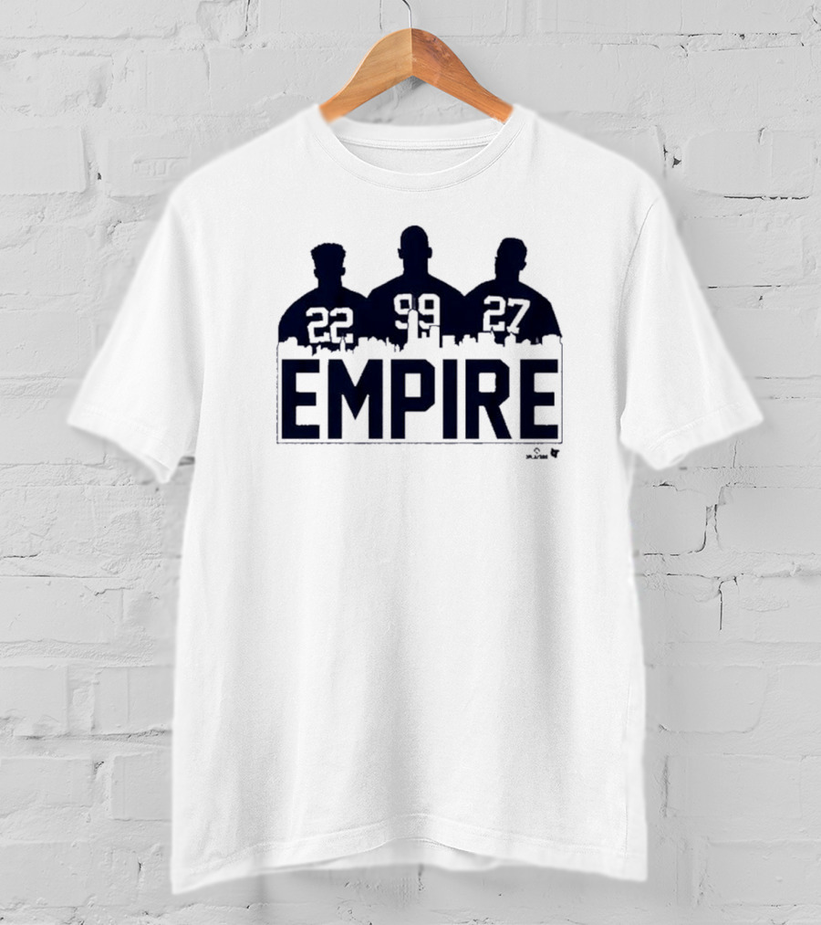 New York Yankees MLB Empire Juan Soto Aaron Judge Giancarlo Stanton 22 99 27 T-Shirt