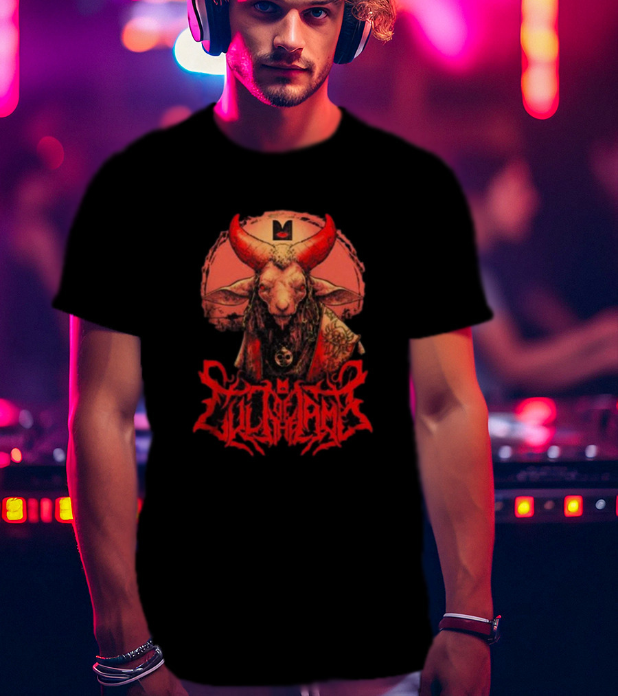 Cult Lamb Unholy Lamb Red Horned Figure T-Shirt