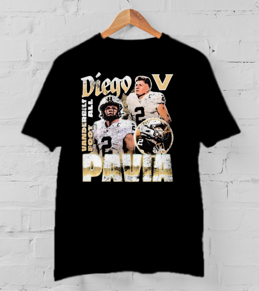 Diego Pavia Vanderbilt Football Vintage Look T-Shirt