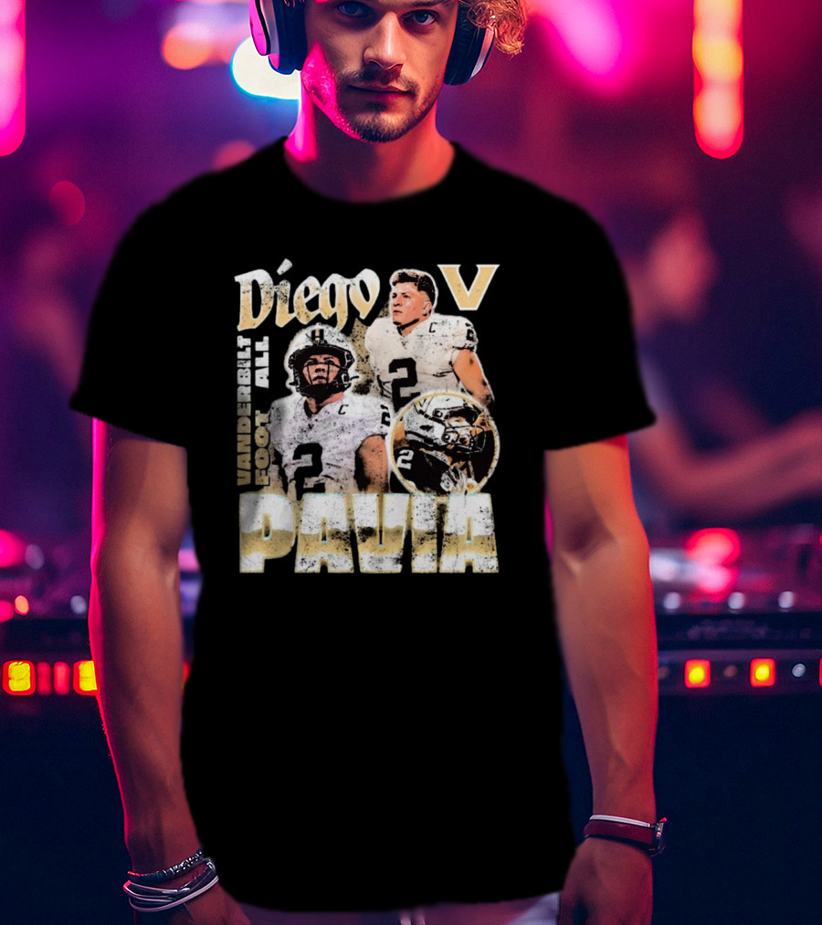 Diego Pavia Vanderbilt Football Vintage Look T-Shirt