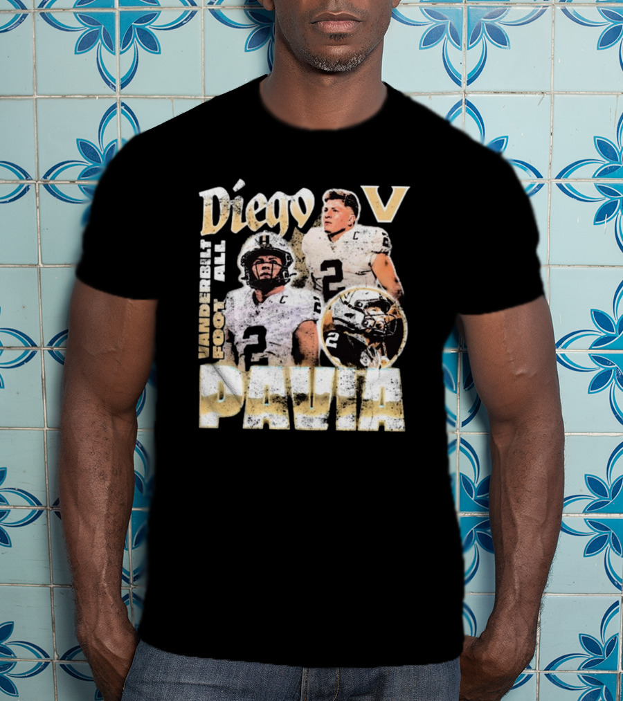 Diego Pavia Vanderbilt Football Vintage Look T-Shirt