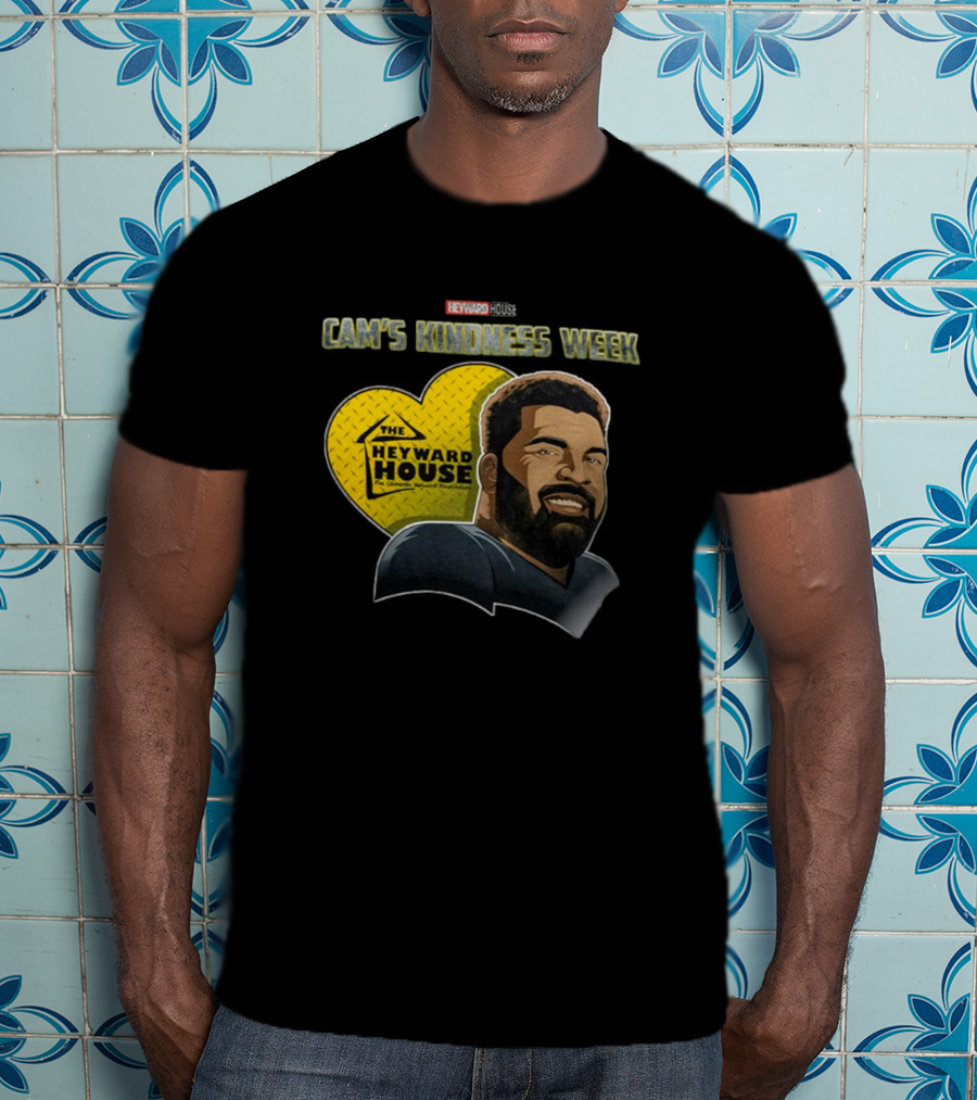 The Heyward House Cam’s Kindness Week Cam Heyward Caricature Pittsburgh Steelers NFL Heart T-Shirt