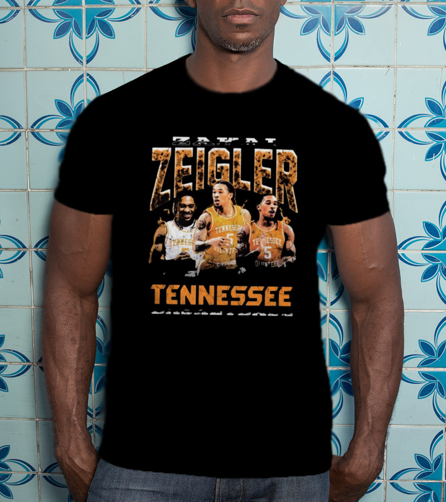 Zakai Zeigler Tennessee Volunteers Basketball Retro Style 90s T-Shirt