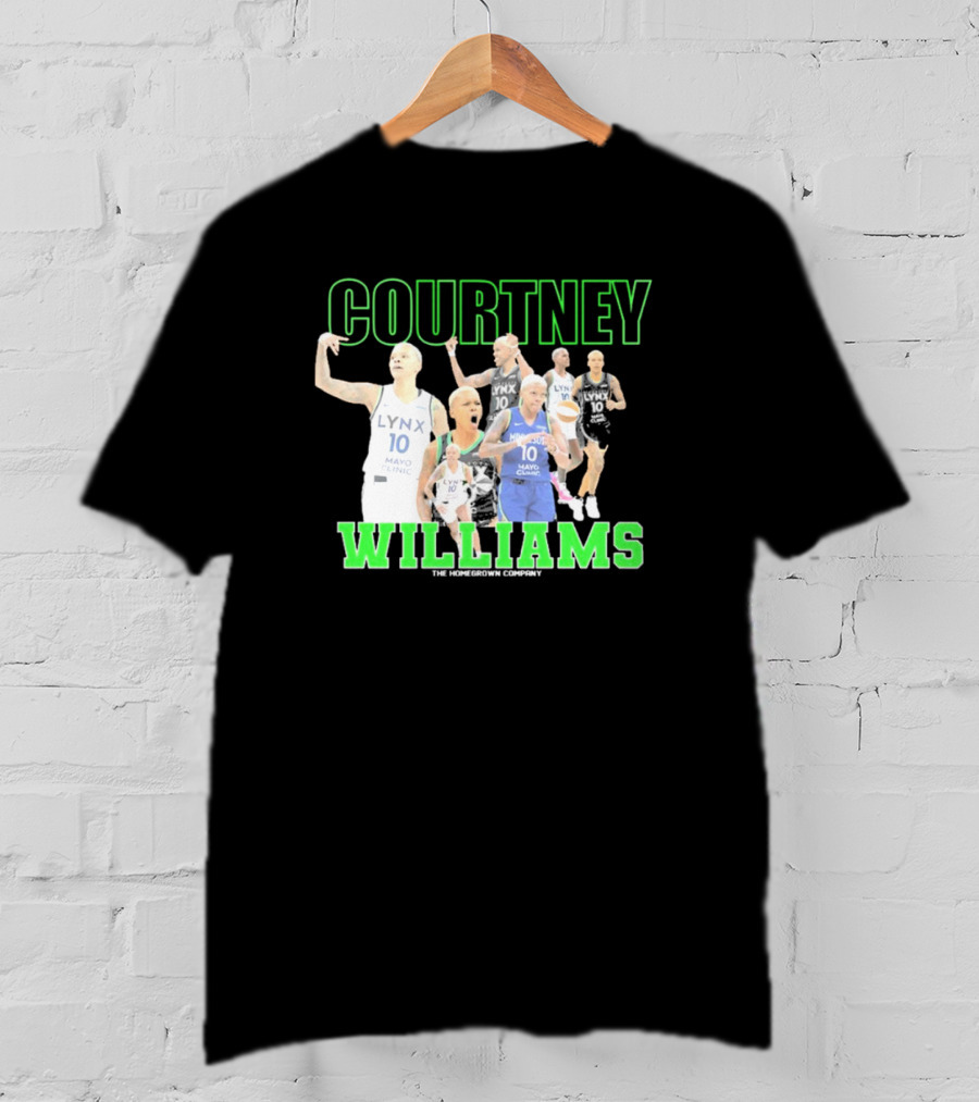 Courtney Williams Minnesota Lynx Lynx 10 The Homegrown Company T-Shirt