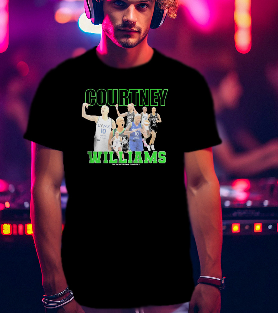 Courtney Williams Minnesota Lynx Lynx 10 The Homegrown Company T-Shirt