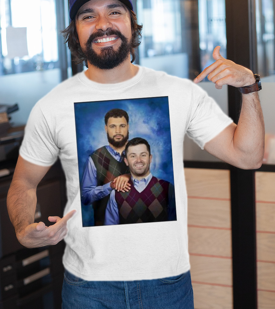 Chase Mclaughlin Wearing Baker Mayfield Mike Evans Step Brothers T-Shirt