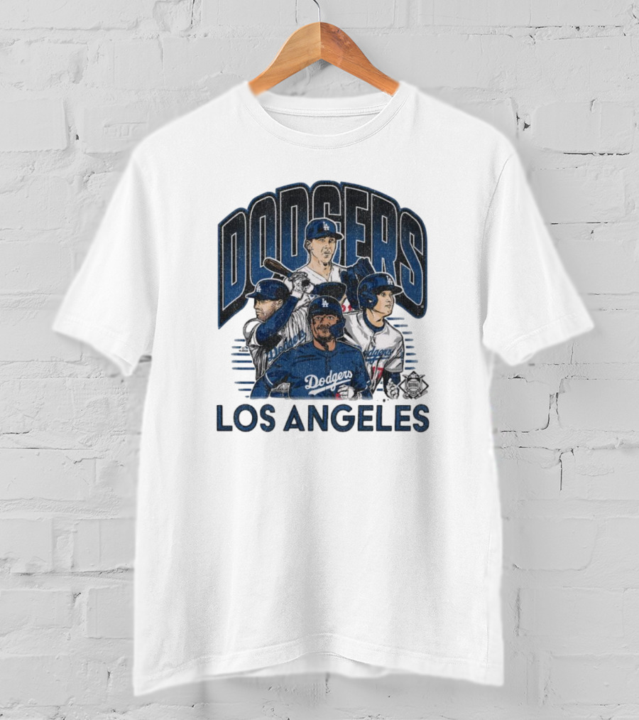 Los Angeles Dodgers Multi Player Vintage Painting T-Shirt