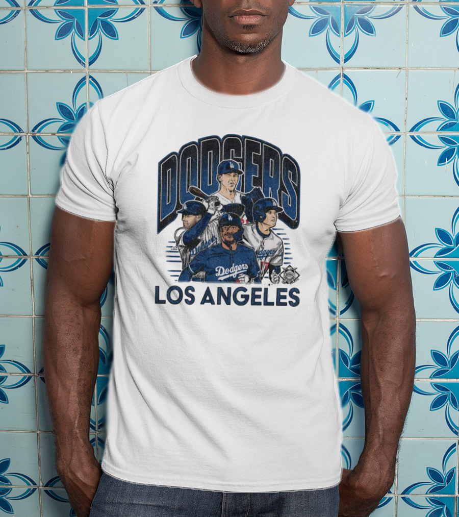 Los Angeles Dodgers Multi Player Vintage Painting T-Shirt