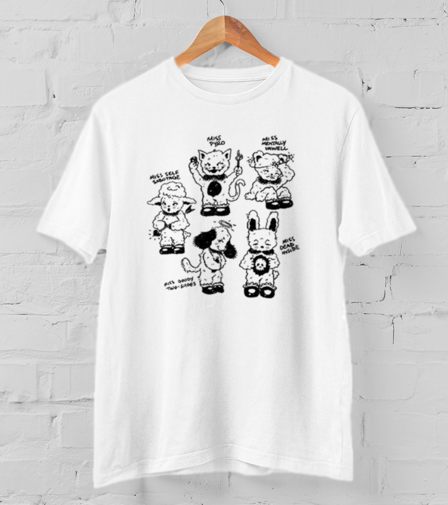 Bi Briggs Miss Pyro Miss Self-Sabotage Miss Mentally Unwell Miss Daddy Issues Miss Dead Inside Characters Raglan T-Shirt