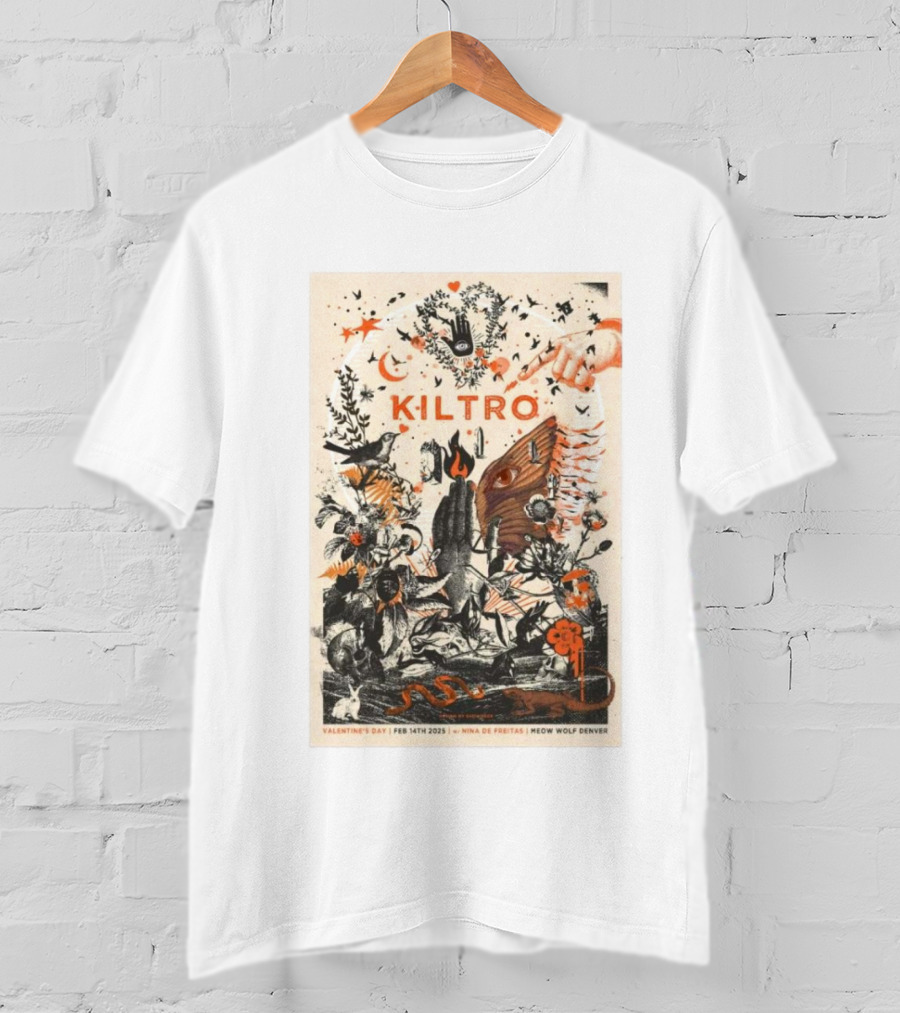 Kiltro Meow Wolf Denver Nina De Freitas Valentine's Day February 14 2025 T-Shirt