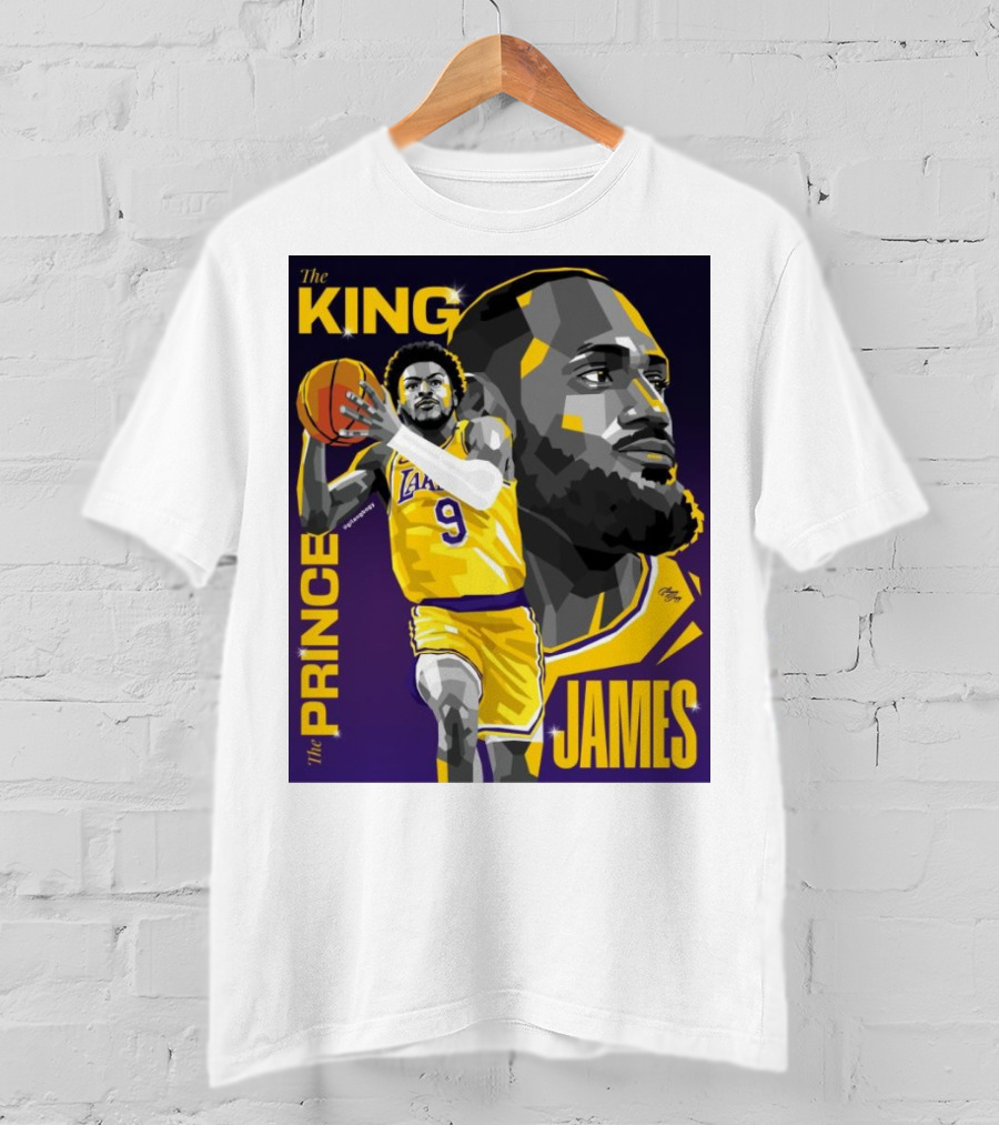 The King The Prince LeBron James Bronny James Lakers NBA T-Shirt