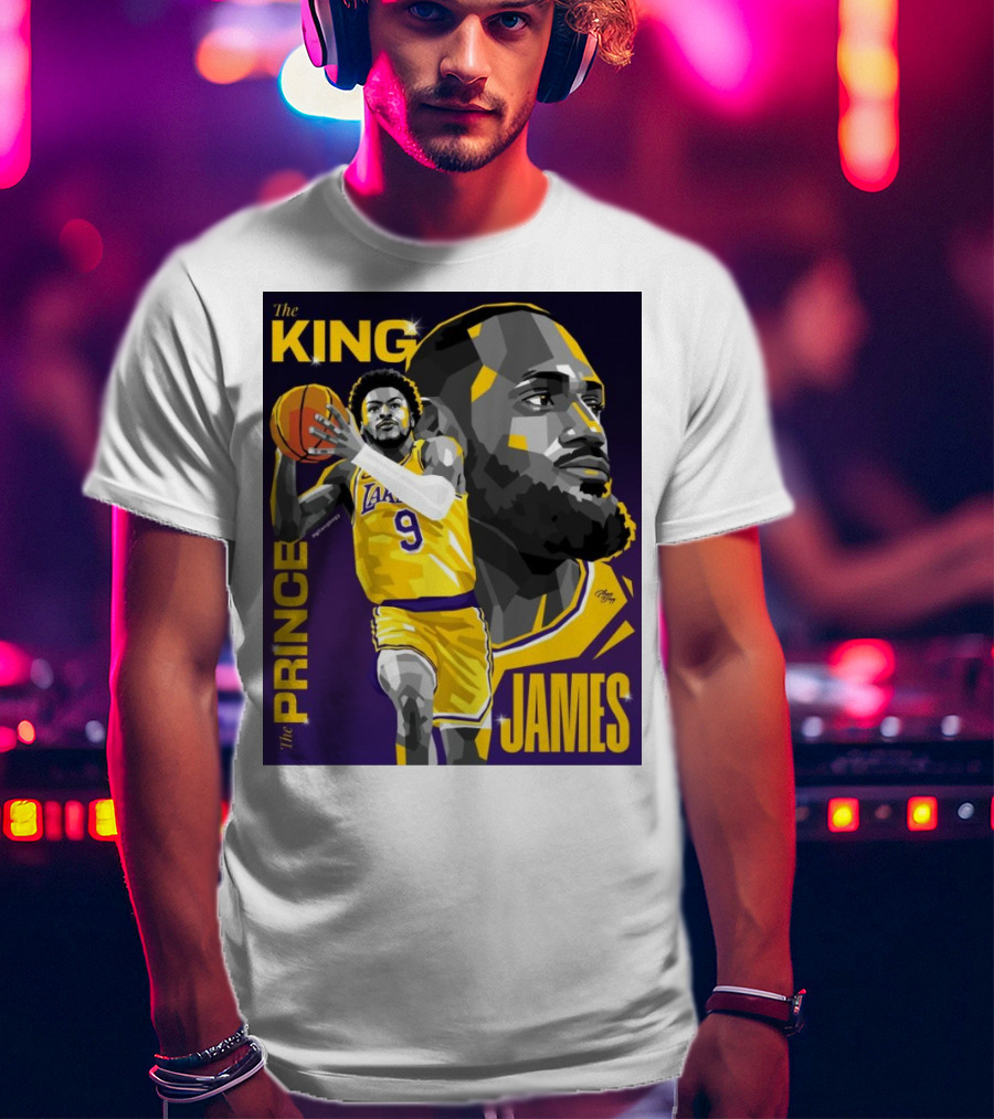 The King The Prince LeBron James Bronny James Lakers NBA T-Shirt