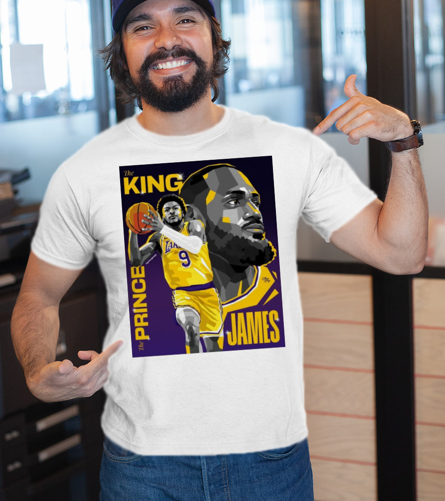 The King The Prince LeBron James Bronny James Lakers NBA T-Shirt
