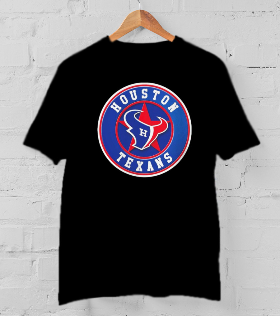 NFL MLB Houston Texans Astros Logo Mashup T-Shirt