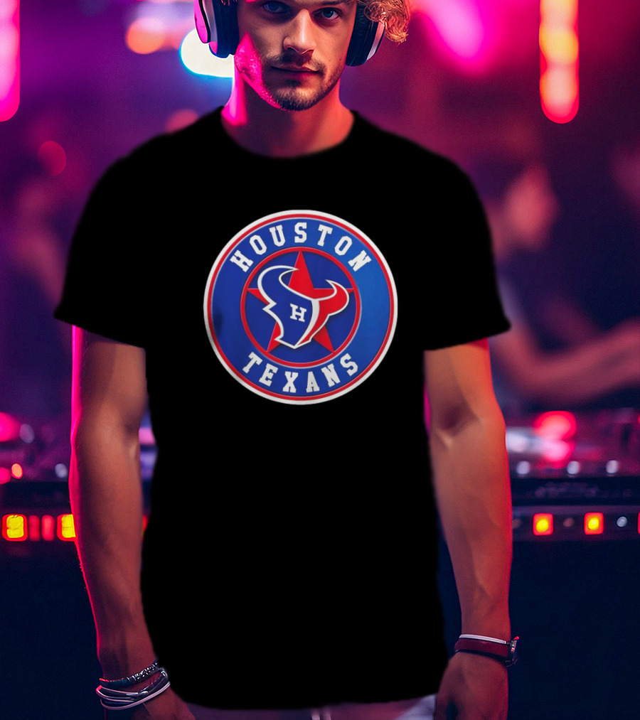 NFL MLB Houston Texans Astros Logo Mashup T-Shirt