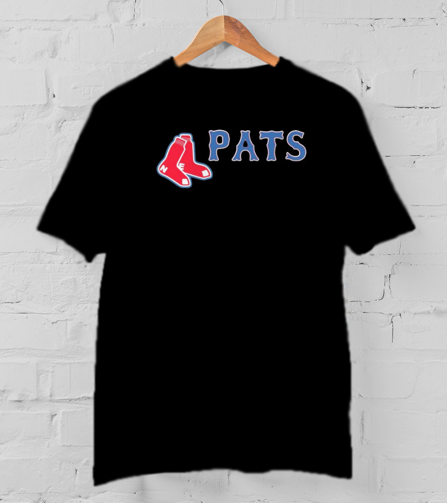 NFL MLB New England Patriots Boston Red Sox Pats Logo Mashup T-Shirt