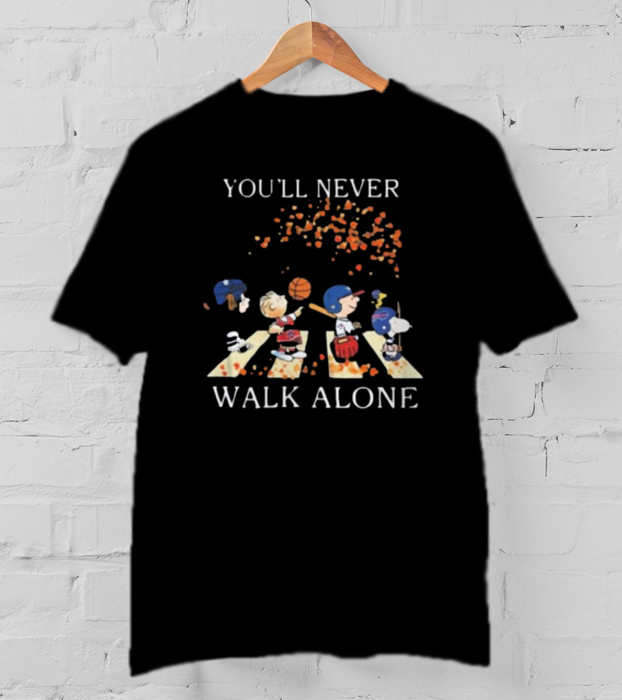 Peanuts Characters You'll Never Walk Alone Toronto Sports Team T-Shirt