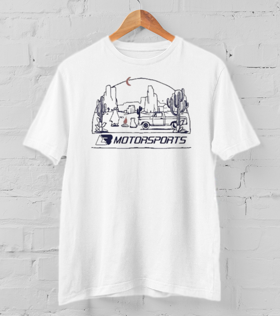 Lacey Blair LB Motorsports Desert Scene With Ghost And Truck Drawing T-Shirt