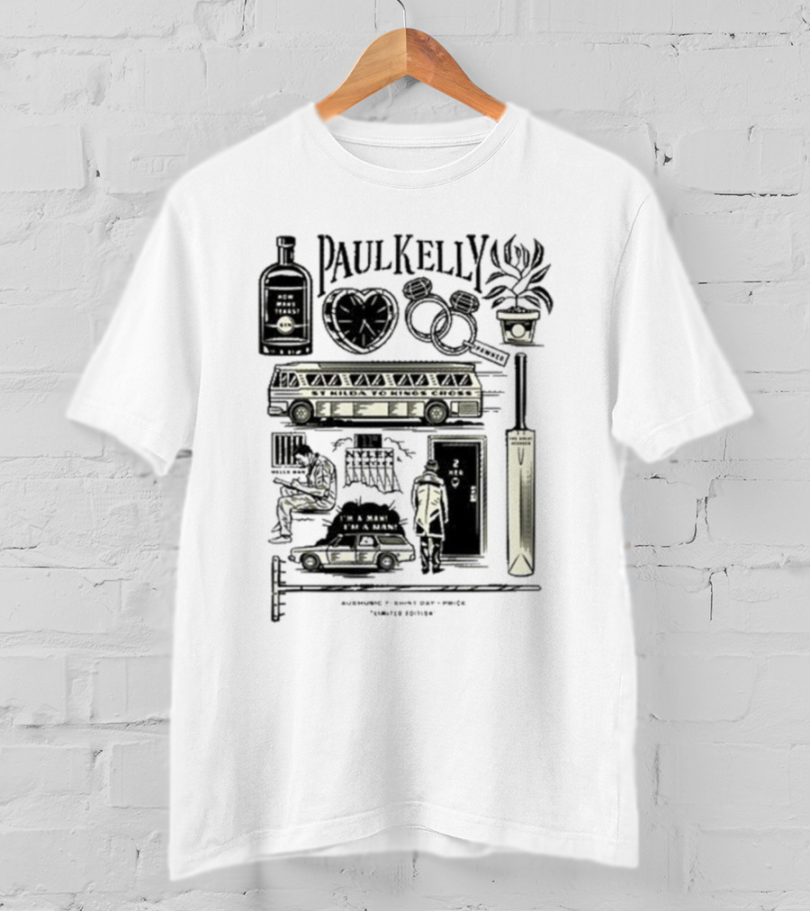 Paul Kelly Australia Music Themes Icons And Symbols T-Shirt