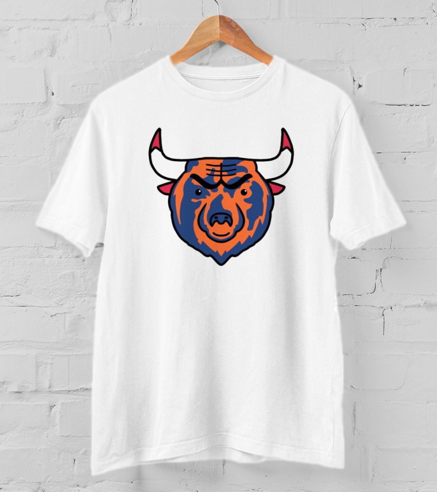 NFL Bears NBA Bulls Logo Mashup Combo T-Shirt