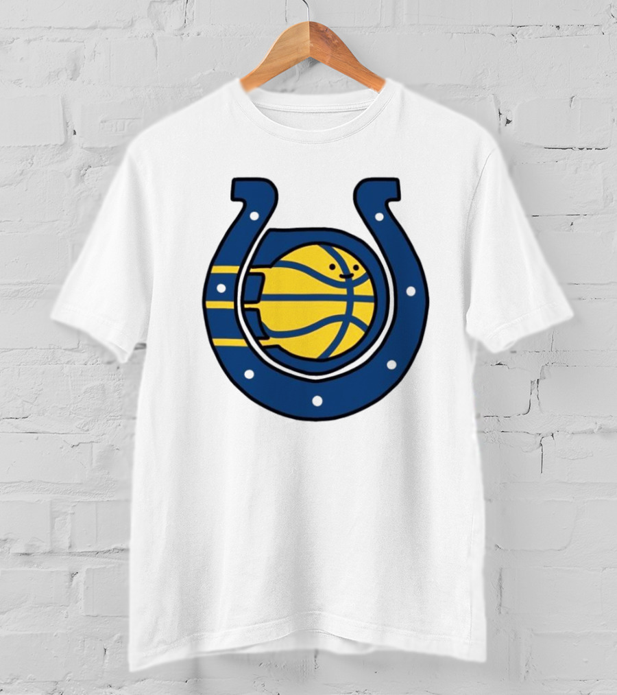 NFL X NBA Indianapolis Colts Pacers Logo Mashup Combine T-Shirt