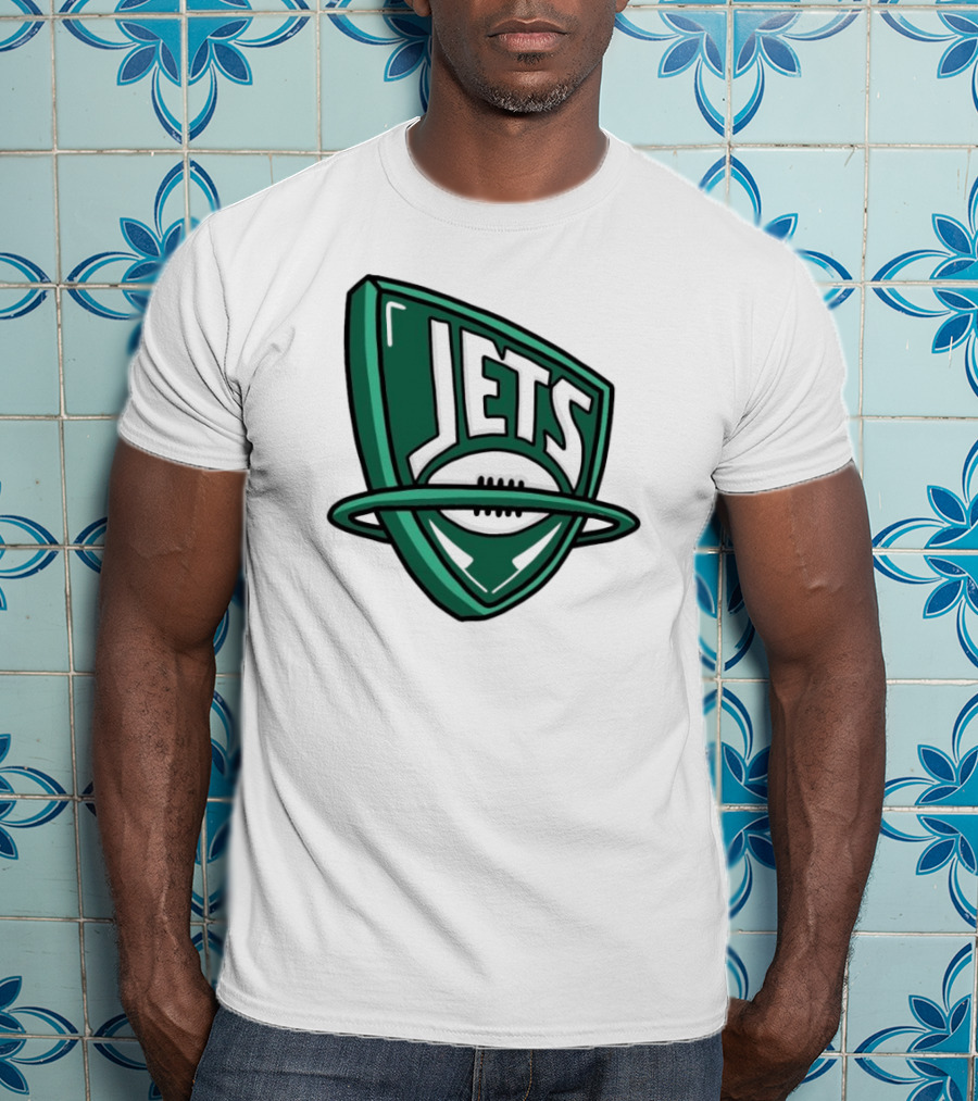 NFL X NBA Jets Logo Mash Combine T-Shirt