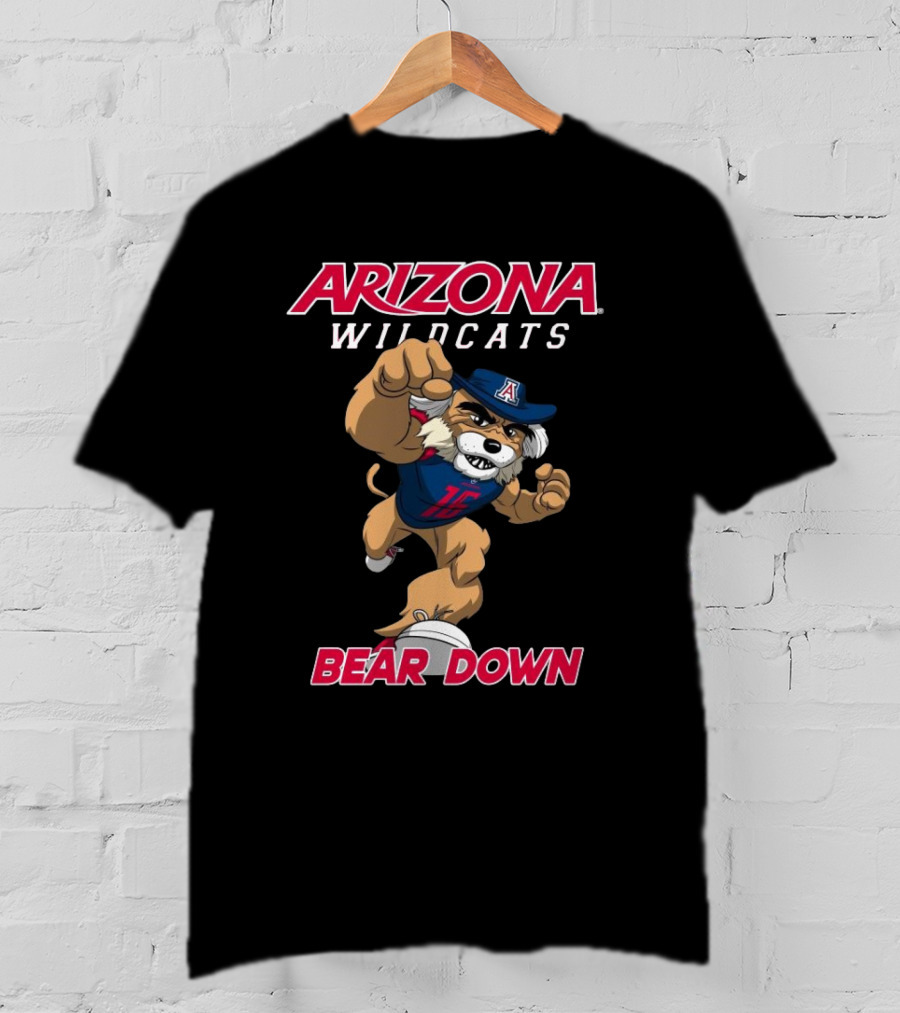 Arizona Wildcats Football Bear Down Mascot Class Of T-Shirt