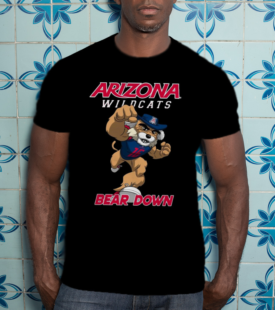 Arizona Wildcats Football Bear Down Mascot Class Of T-Shirt