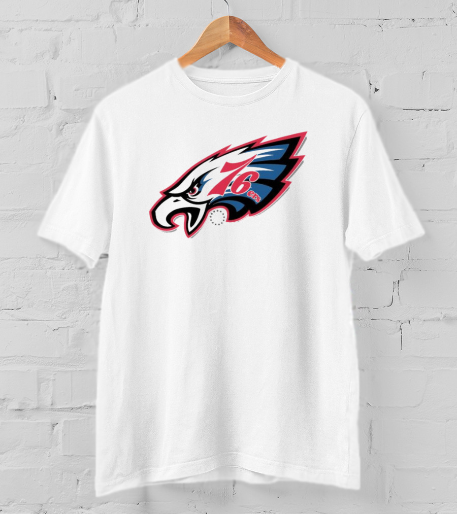 Philadelphia Eagles 76ers Logo Mashup NFL X NBA Collaboration T-Shirt