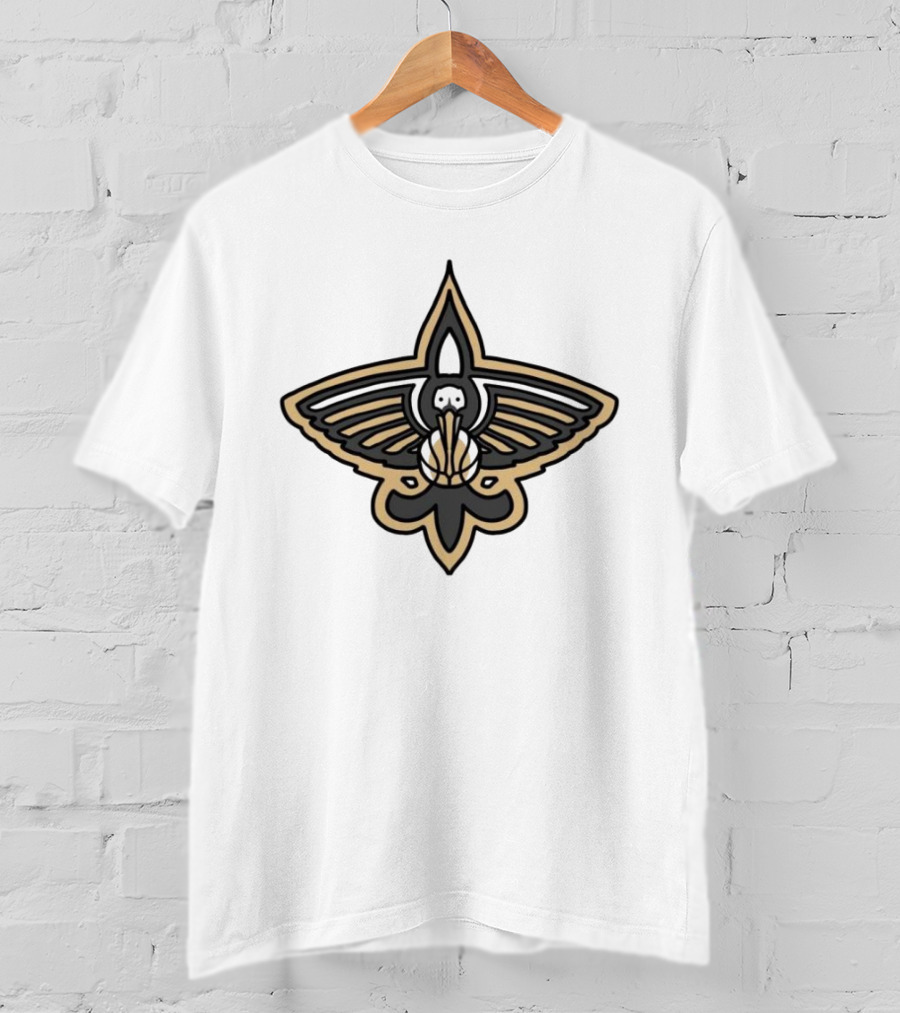 NFL X NBA Saints Pelican Logo Mashup Combine T-Shirt