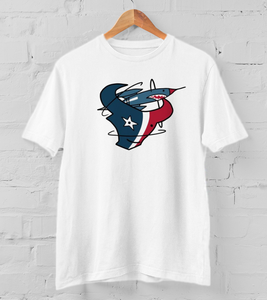NFL X NBA Texans Rockets Logo Mashup Combine T-Shirt