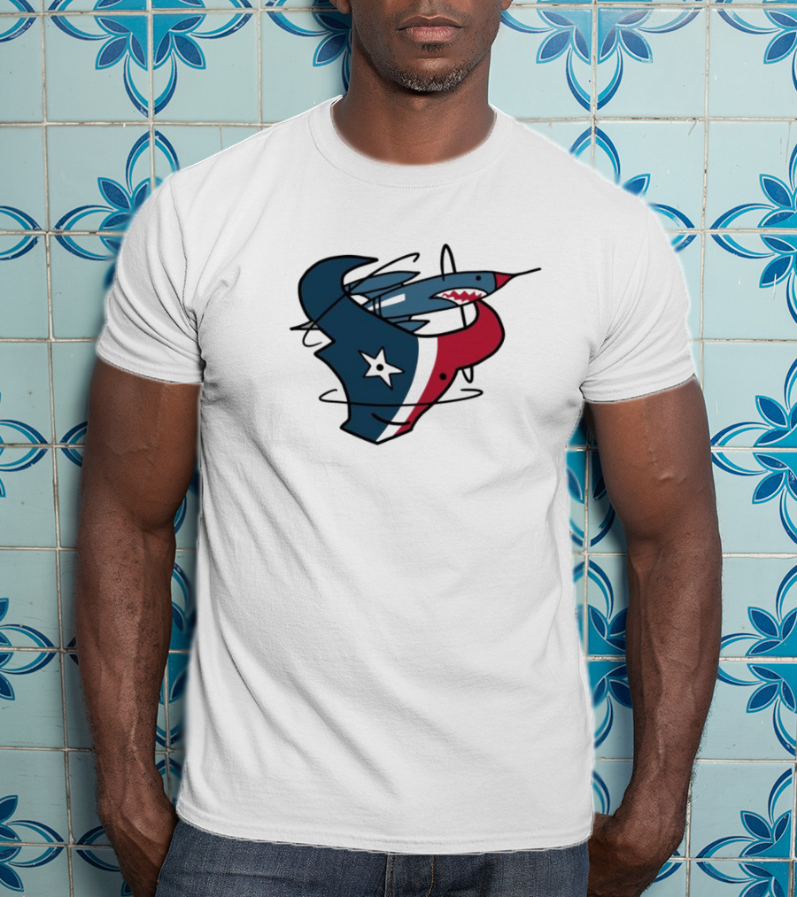 NFL X NBA Texans Rockets Logo Mashup Combine T-Shirt